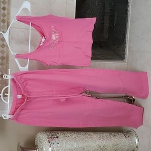 🌸🌟🌸 VICTORIA'S SECRET Hot Pink Tank PAJAMA SET 🌸🌟🌸